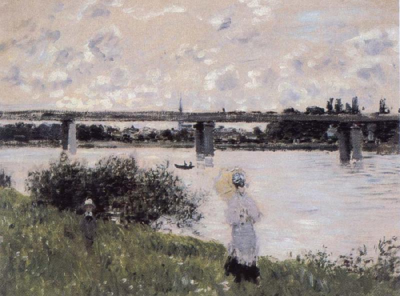 Claude Monet By the Bridge at Argenteuil Sweden oil painting art